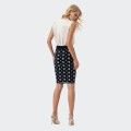 Slim fit knit skirt with Fracomina logo pattern