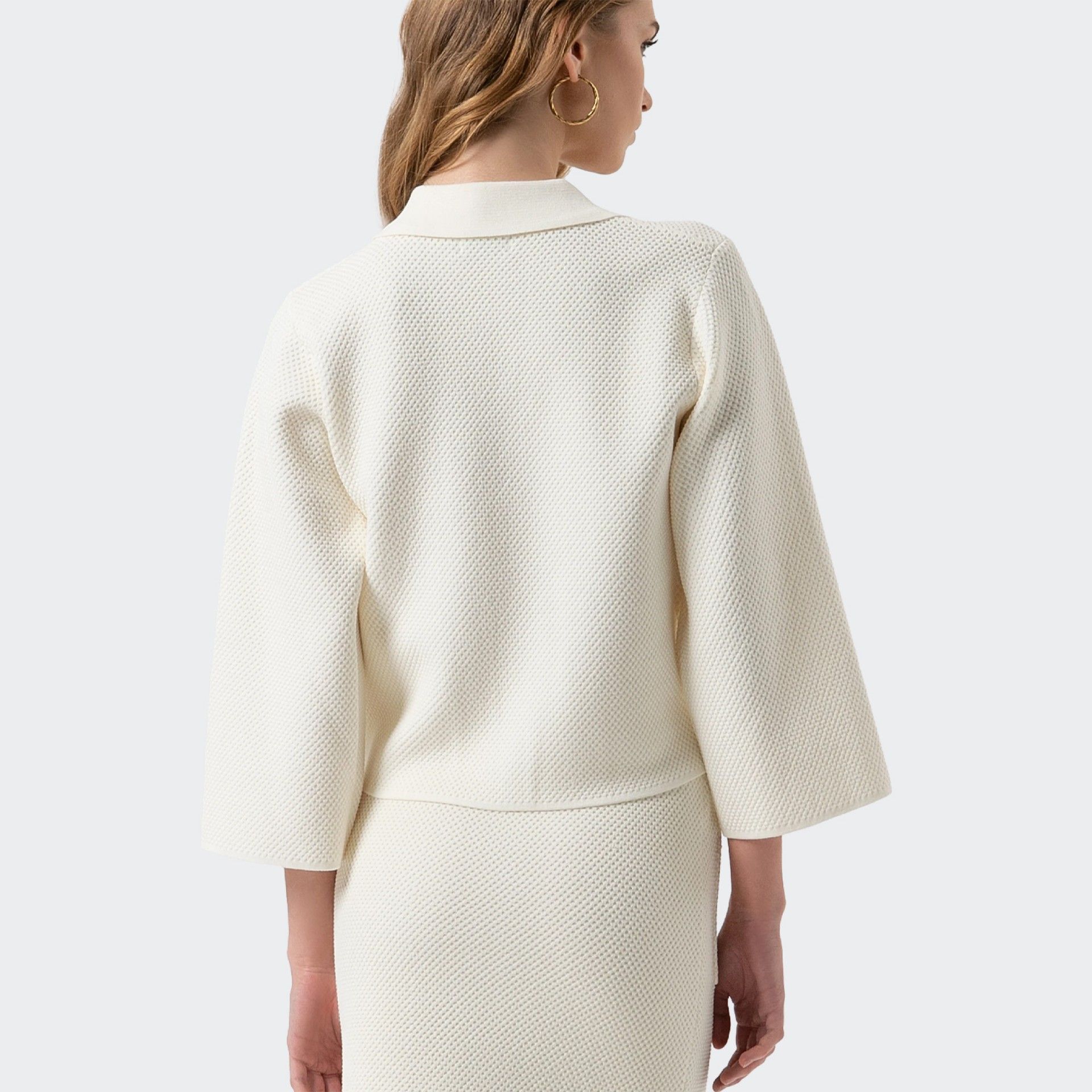 Fracomina Rice Stitch Knit Cardigan