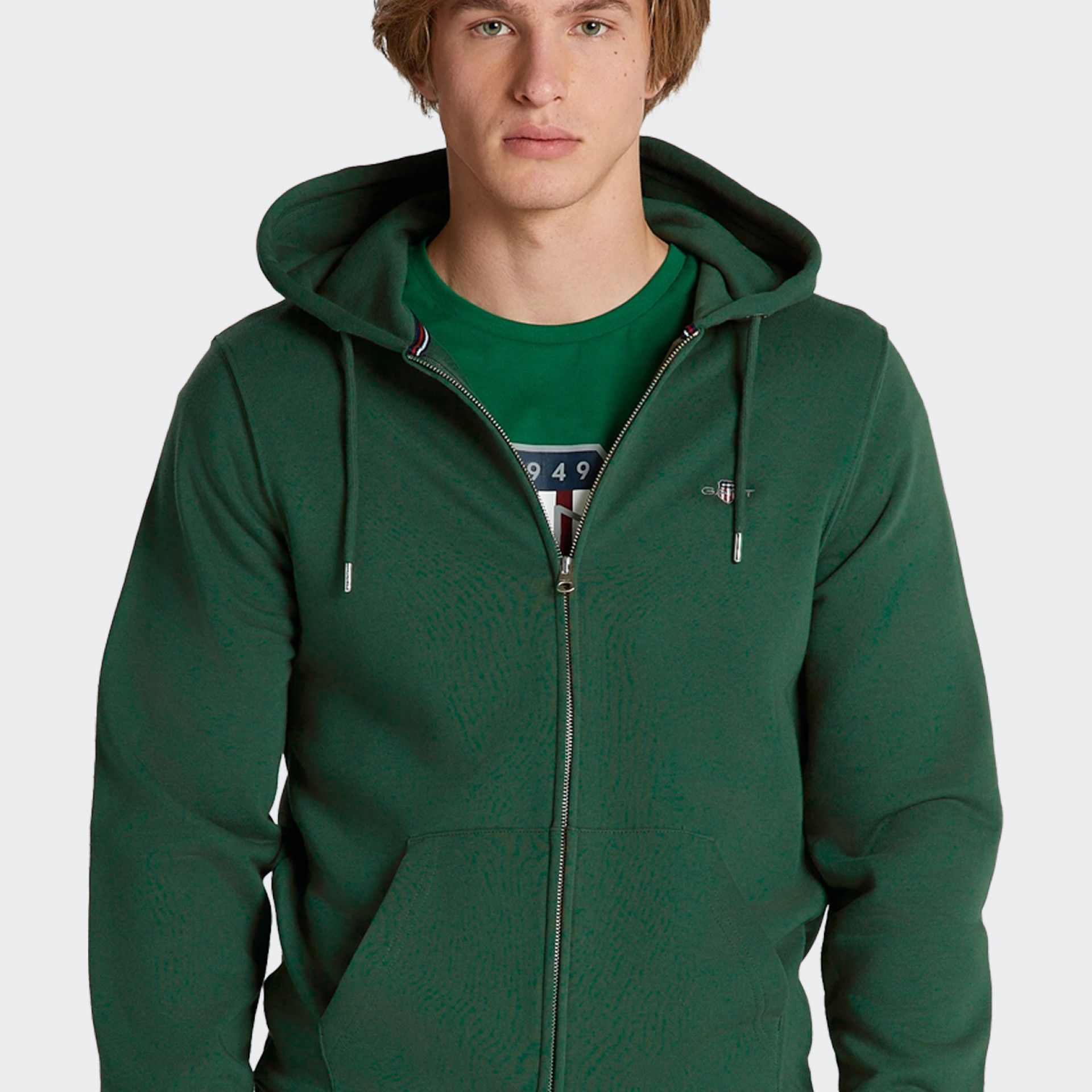 Chaqueta con capucha y cremallera de Gant