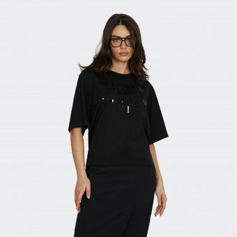 T-shirt com estampado em foil Relish AVIA