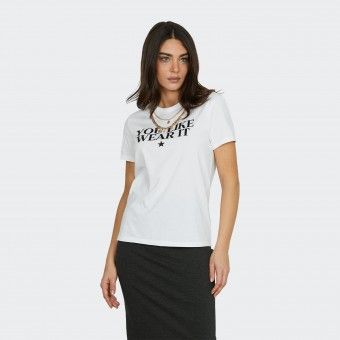 T-shirt com corrente e logtipo Relish OLIM
