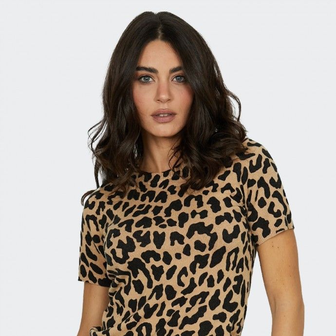 T-shirt de padrão animal print Relish