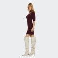 Robe courte  manches courtes avec clous Relish SIGUANG