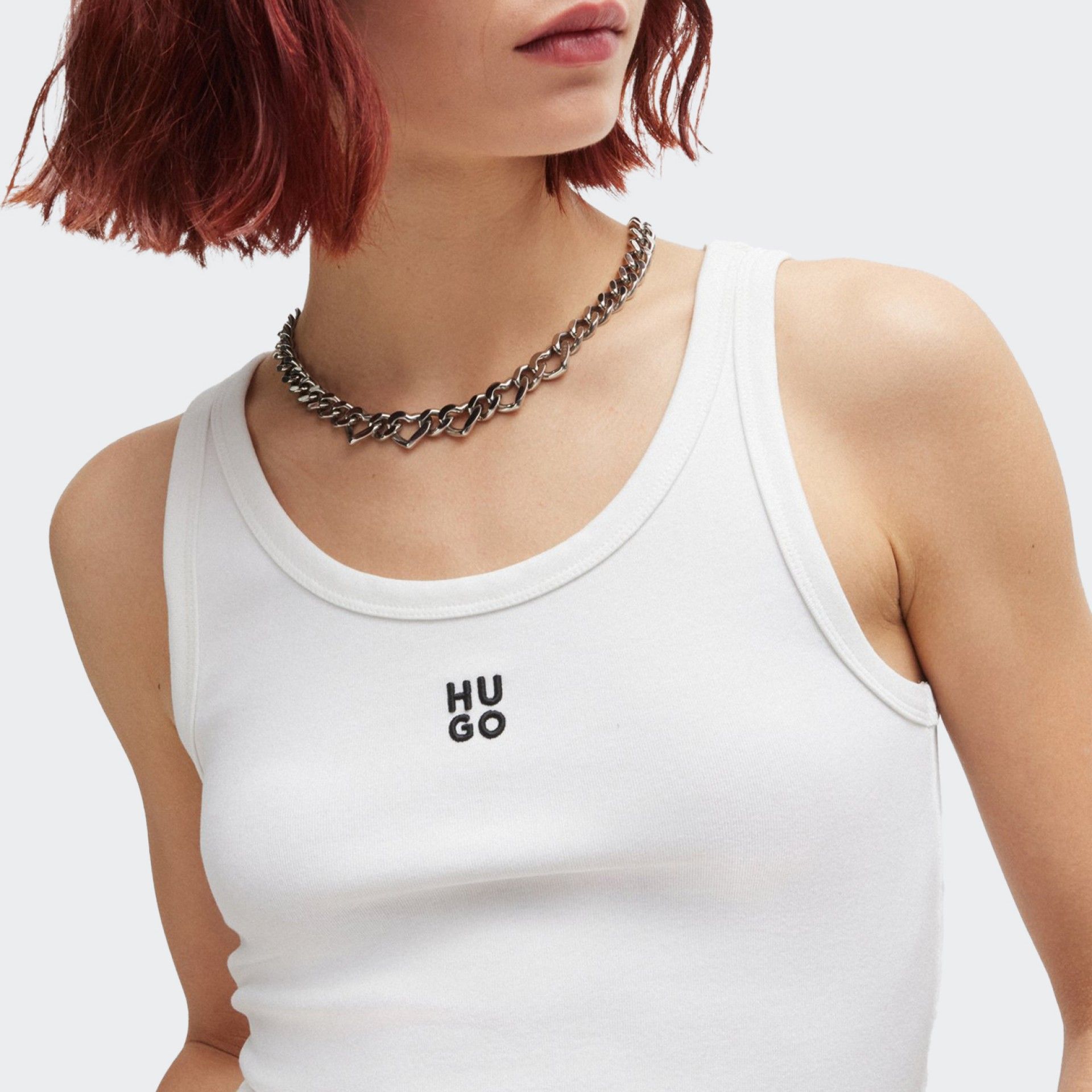 Top de Alças com logo bordado Hugo