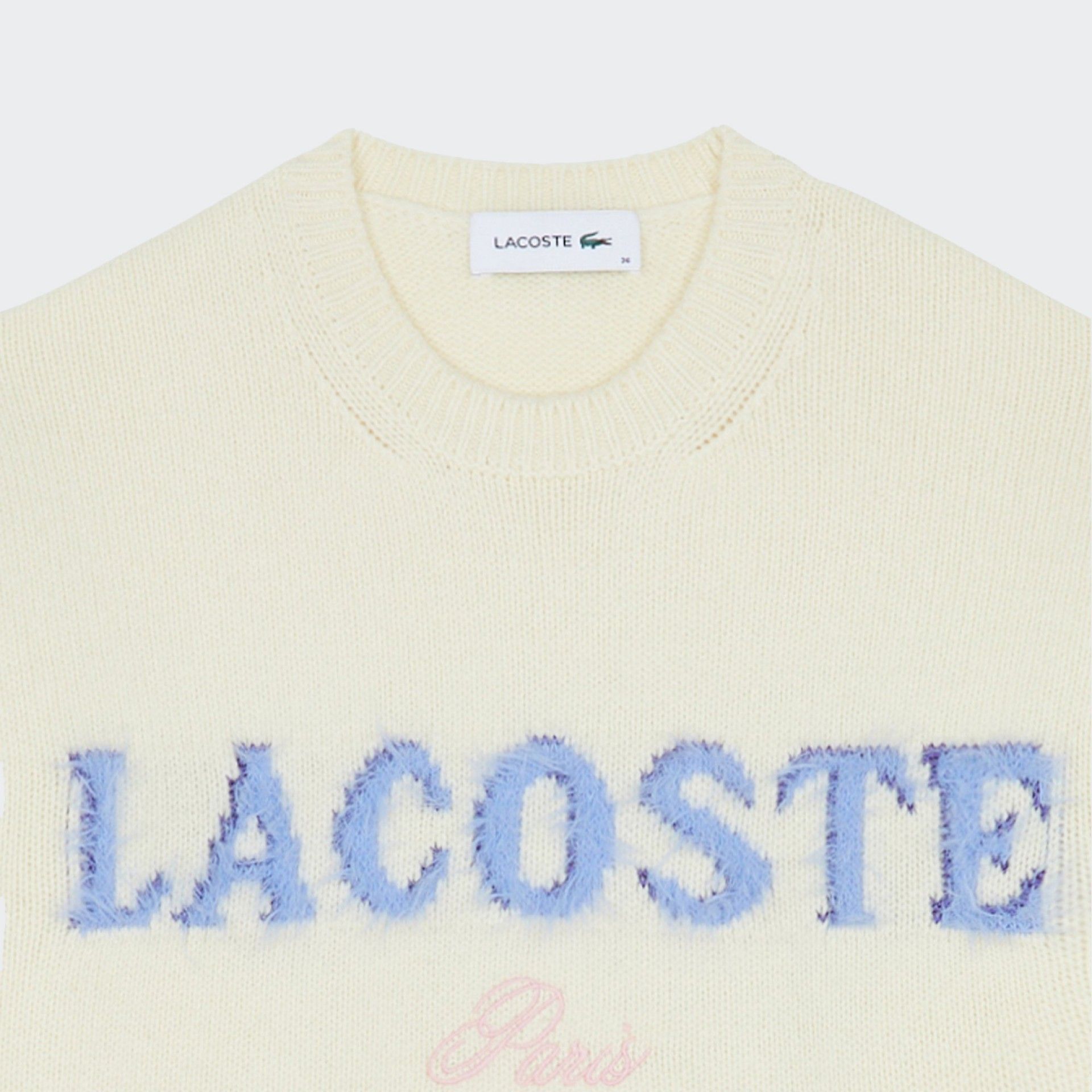 Pull en maille avec lettrage Lacoste