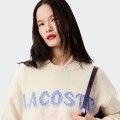 Pull en maille avec lettrage Lacoste