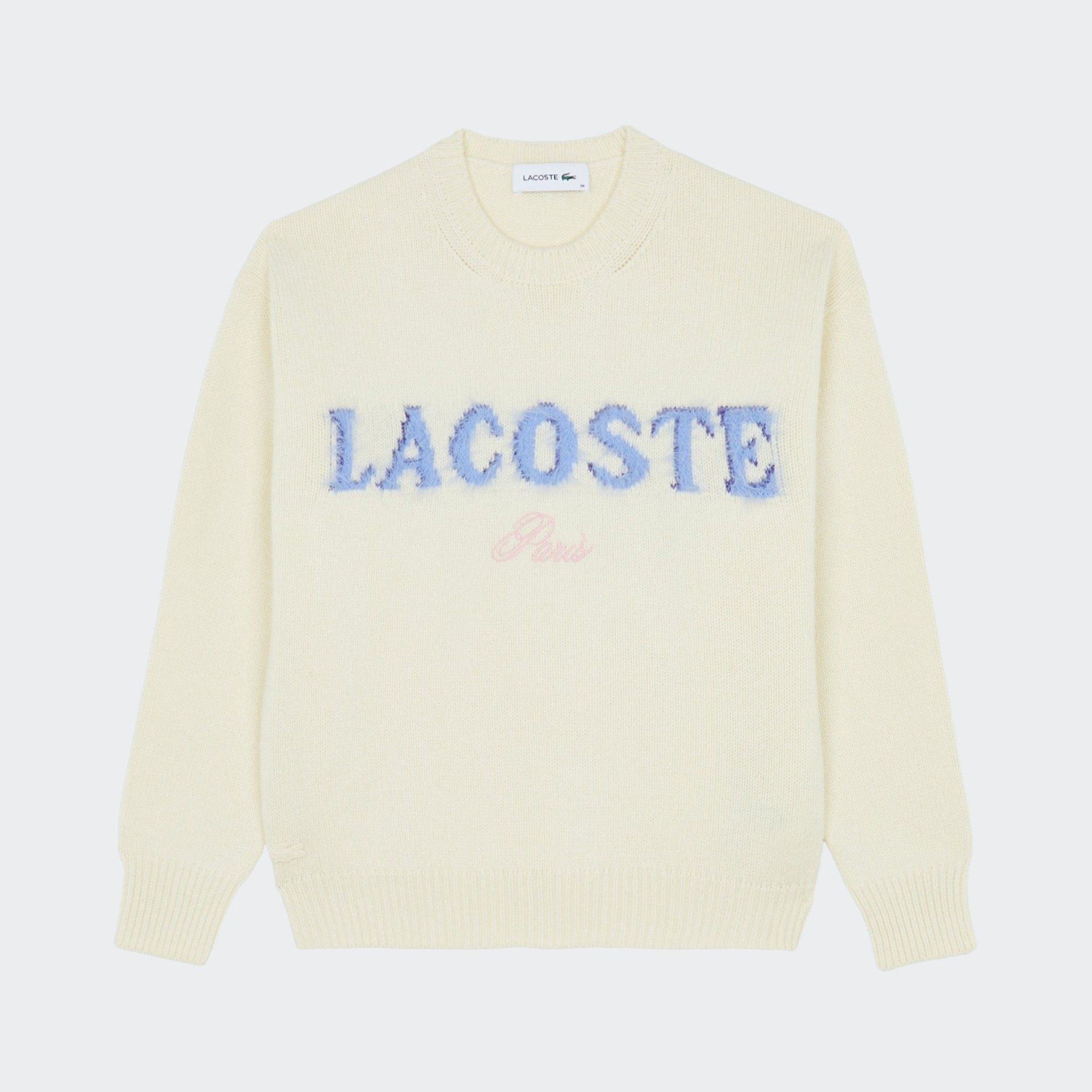 Pull en maille avec lettrage Lacoste