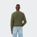 Lacoste carded wool woven knit sweater