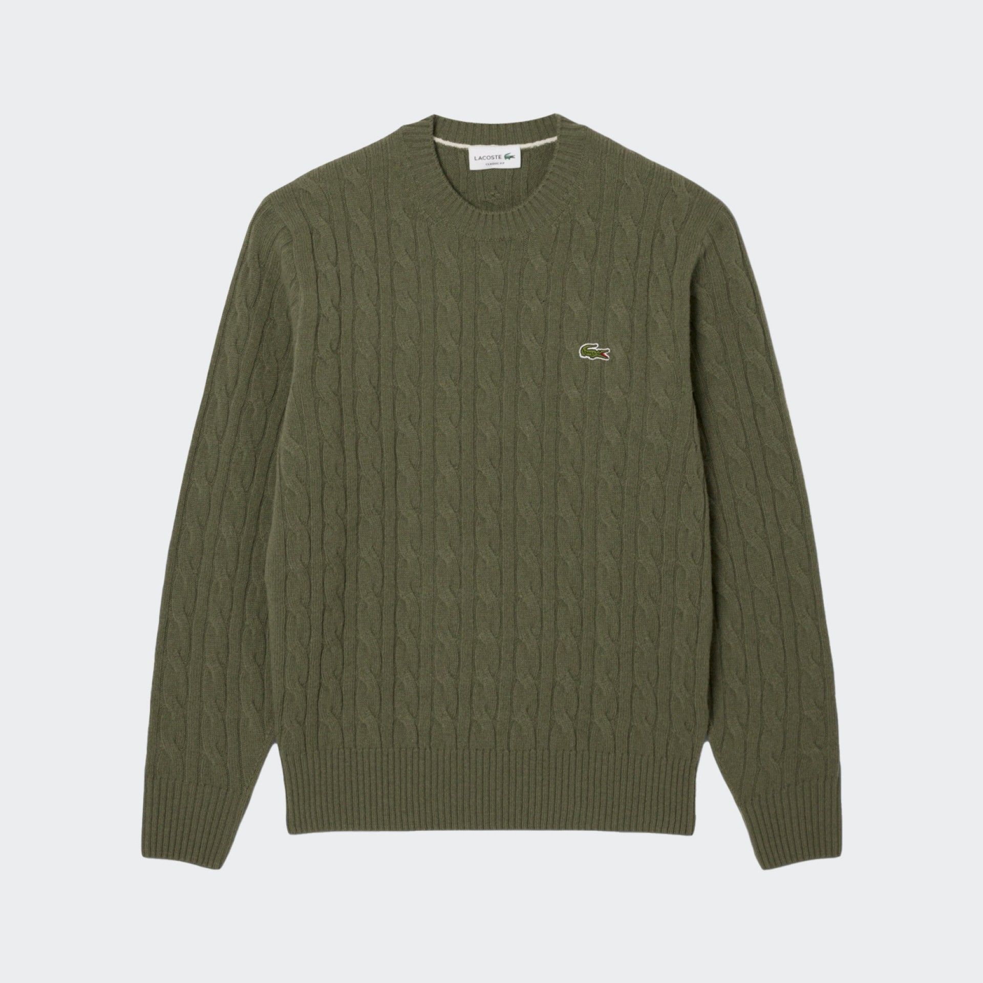 Camisola de Malha entrançada em lã cardada Lacoste