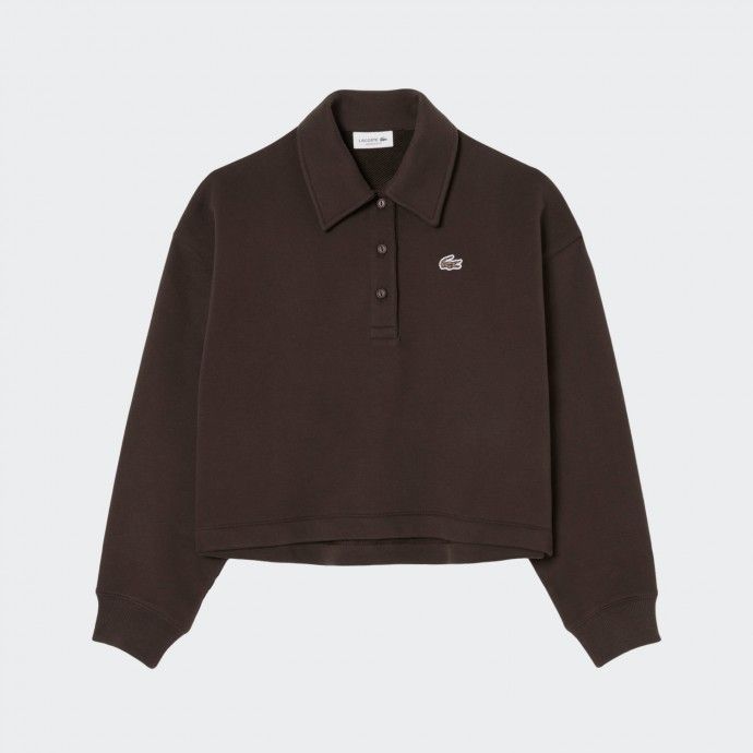 Sudadera Lacoste con cuello polo extragrande