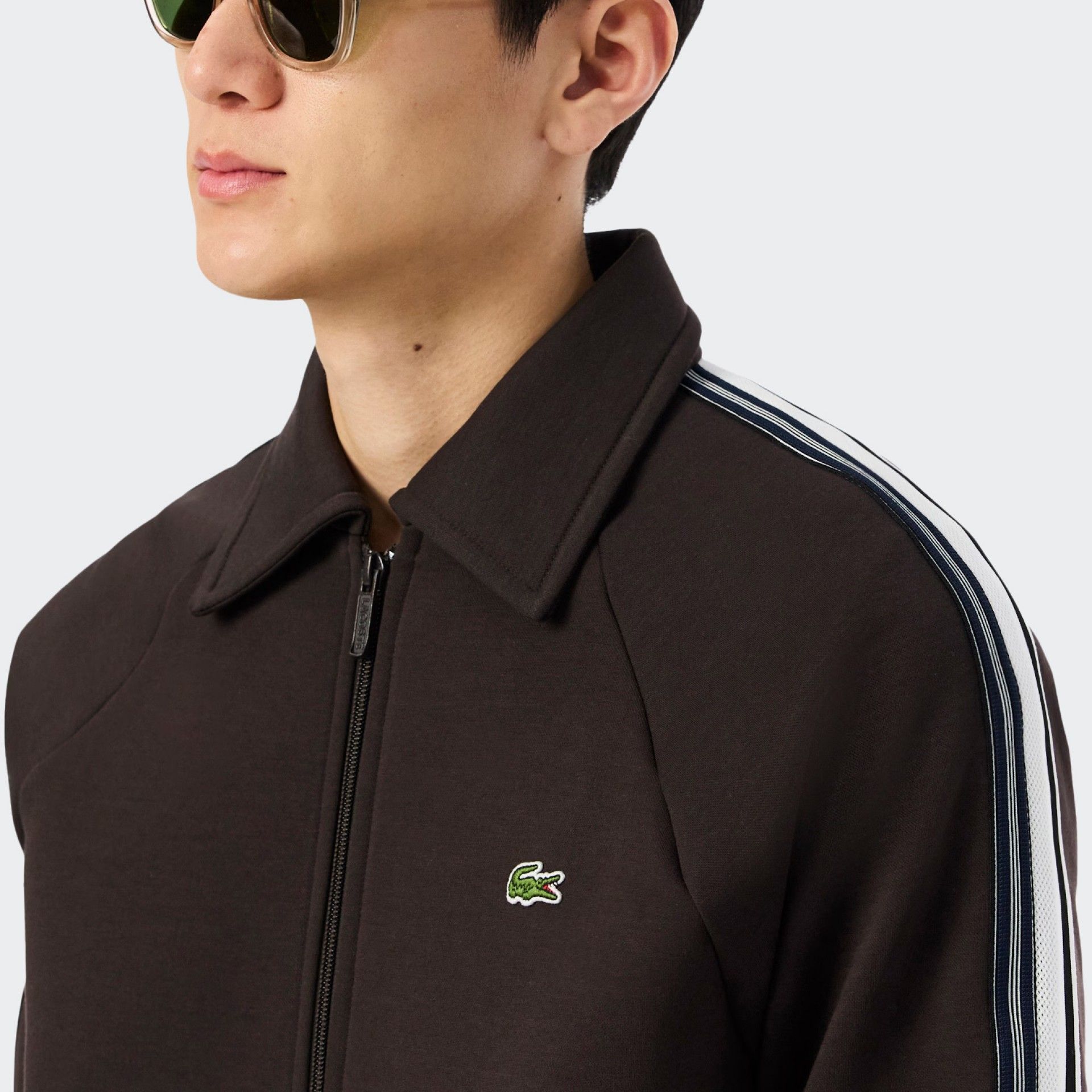 Veste de fabrication française avec fermeture éclair Lacoste