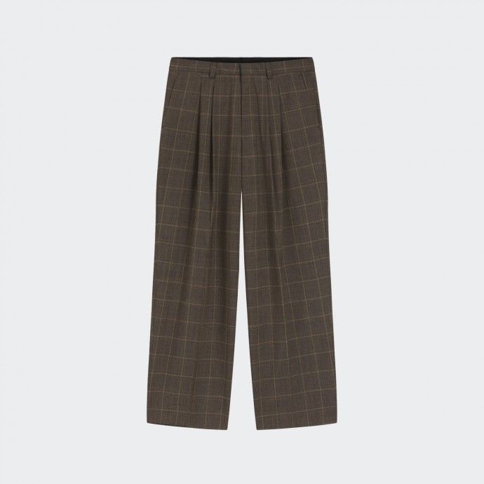 Pantalones de tejido elástico a cuadros Hugo
