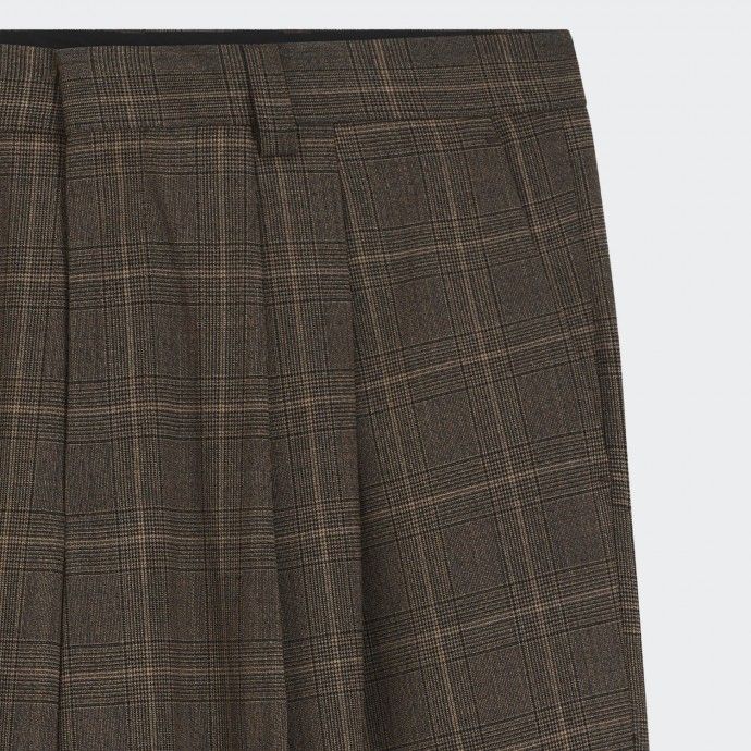 Pantalones de tejido elástico a cuadros Hugo