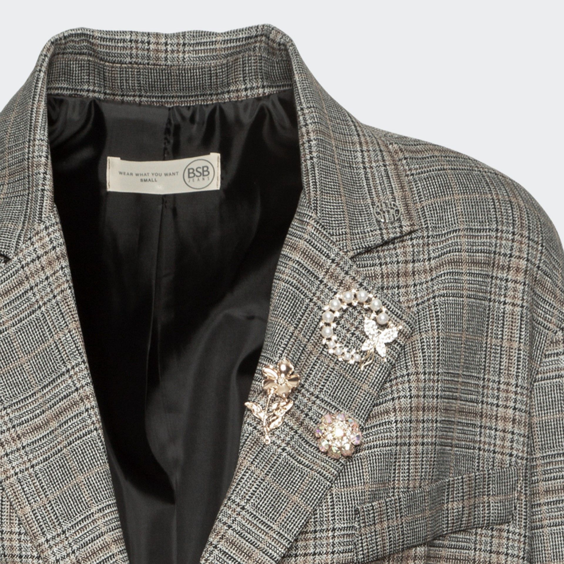 Blazer à motif à carreaux BSB