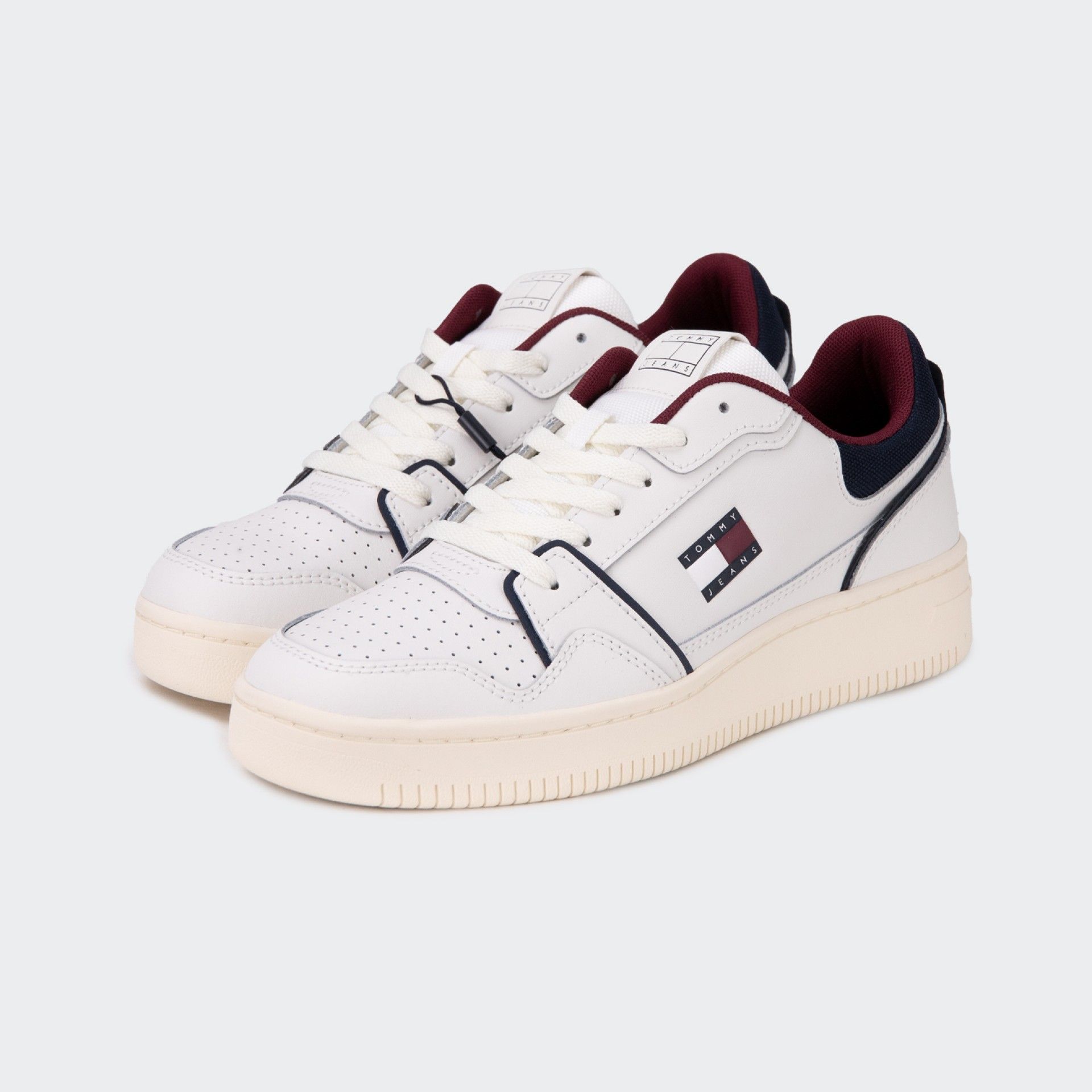 Zapatillas Tommy Jeans Fine Cleat Retro Basket de cuero