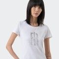 T-shirt slim fit de malha de algodo Fracomina