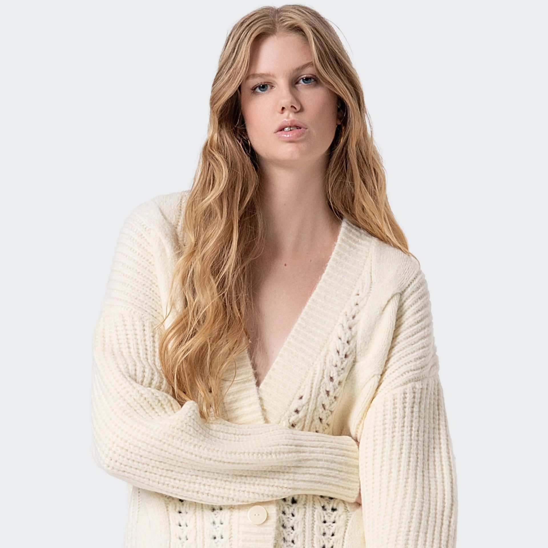 Fracomina Perforated Knit Jacket