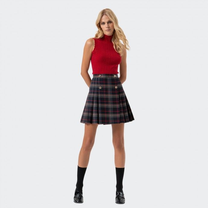 Fracomina Rhinestone Mesh Top
