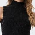 Top de malla con diamantes de imitacin Fracomina