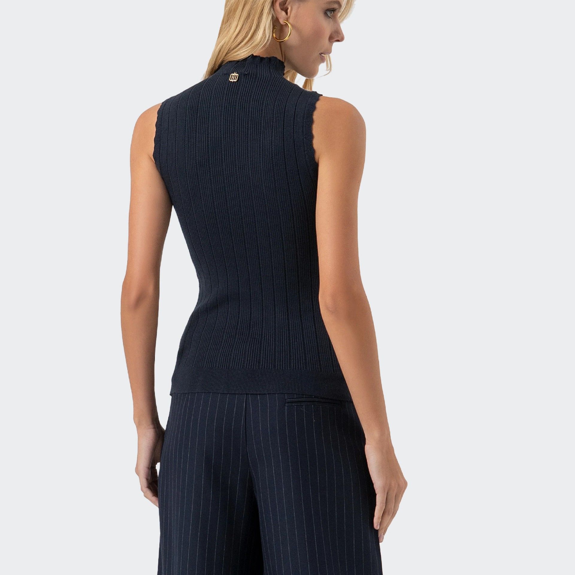 Fracomina Mesh Top with Rhinestones