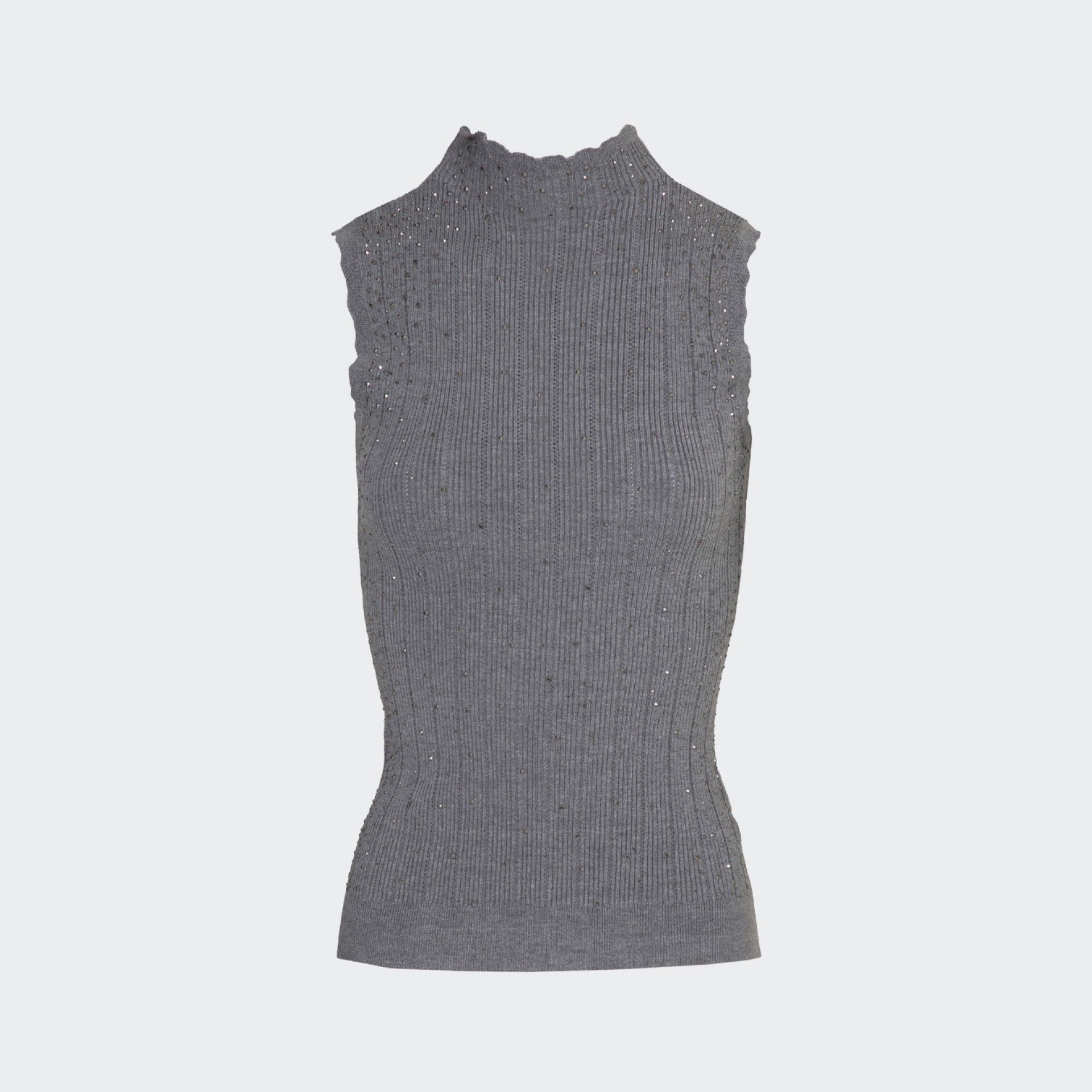 Fracomina Rhinestone Mesh Top