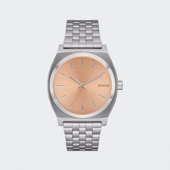 Reloj Nixon Time Teller plateado/coral