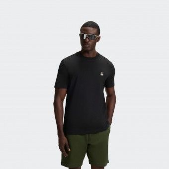 T-shirt regular fit de algodo com estampado Boss