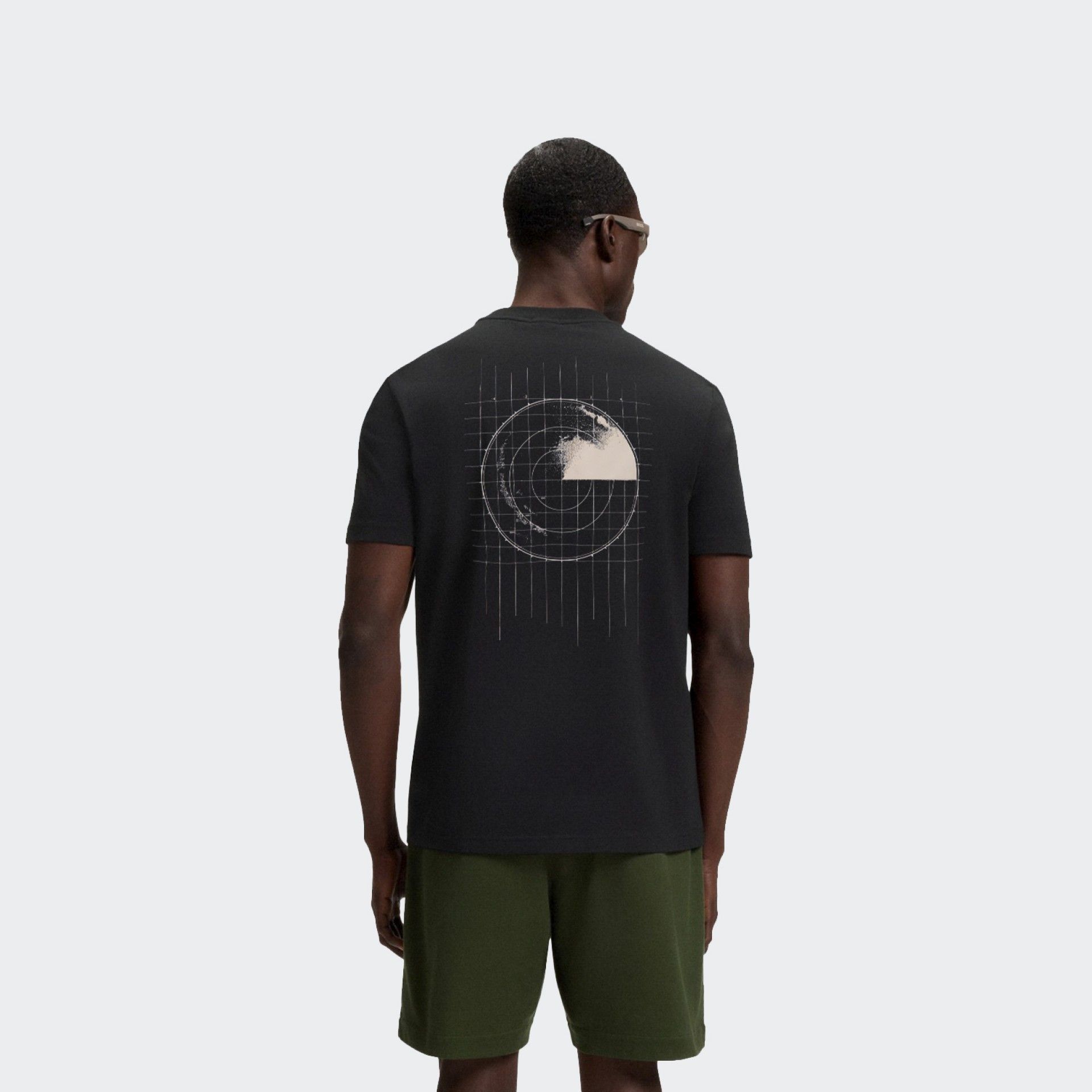 T-shirt en coton coupe régulière avec imprimé Boss