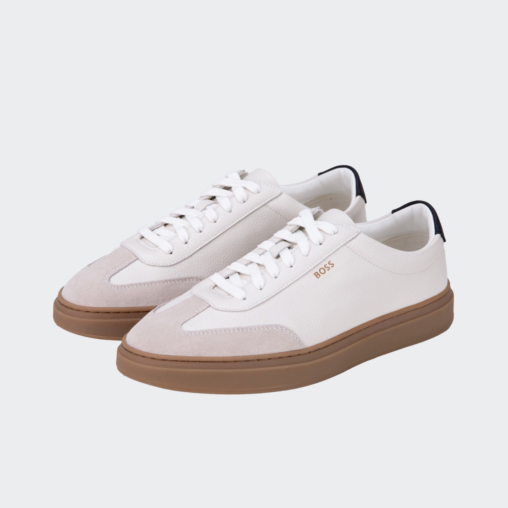 Sapatilhas em couro e camurça Boss