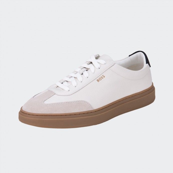 Baskets Boss en cuir et daim