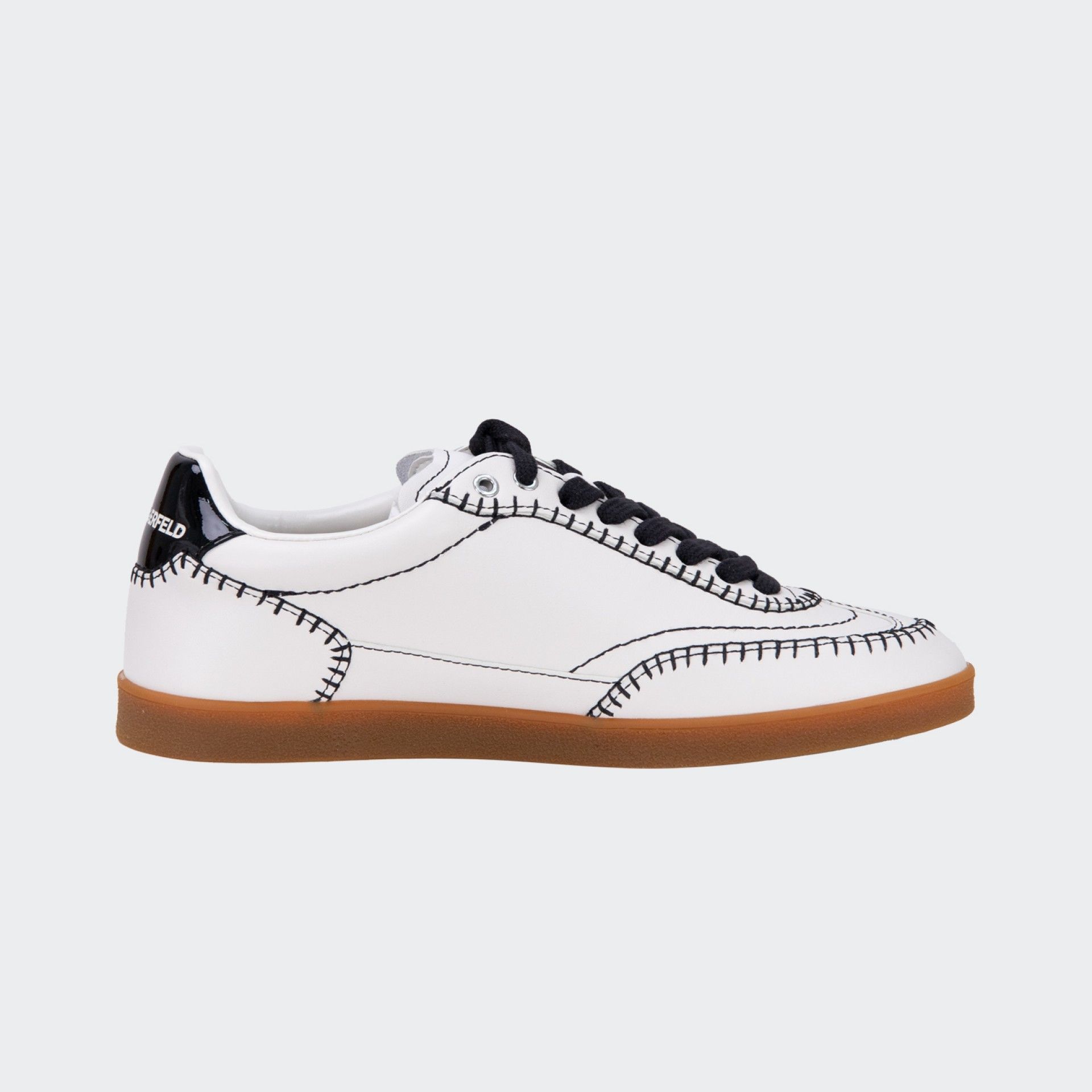 Baskets en cuir brodées Karl Lagerfeld