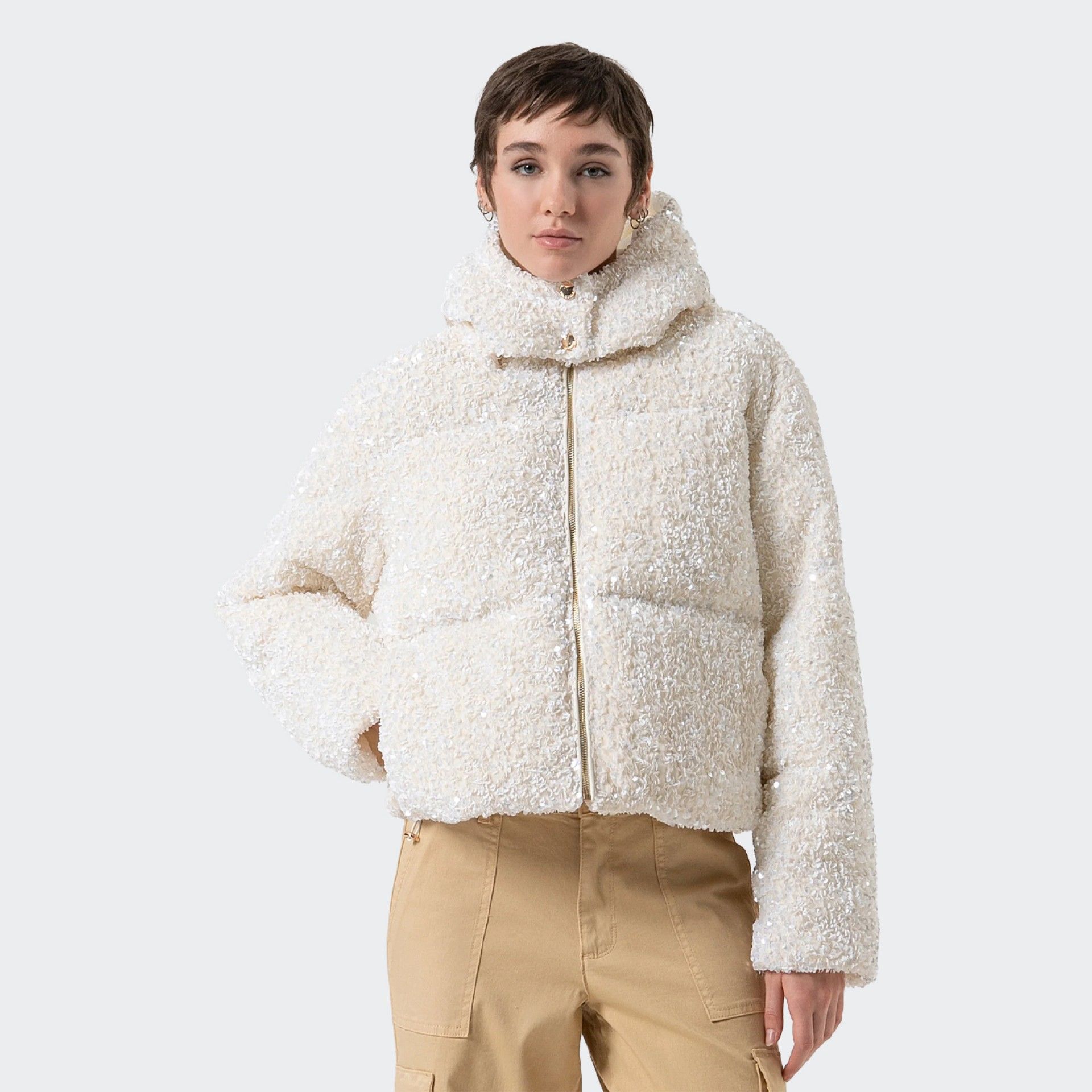 Chaqueta acolchada en tejido Fracomina