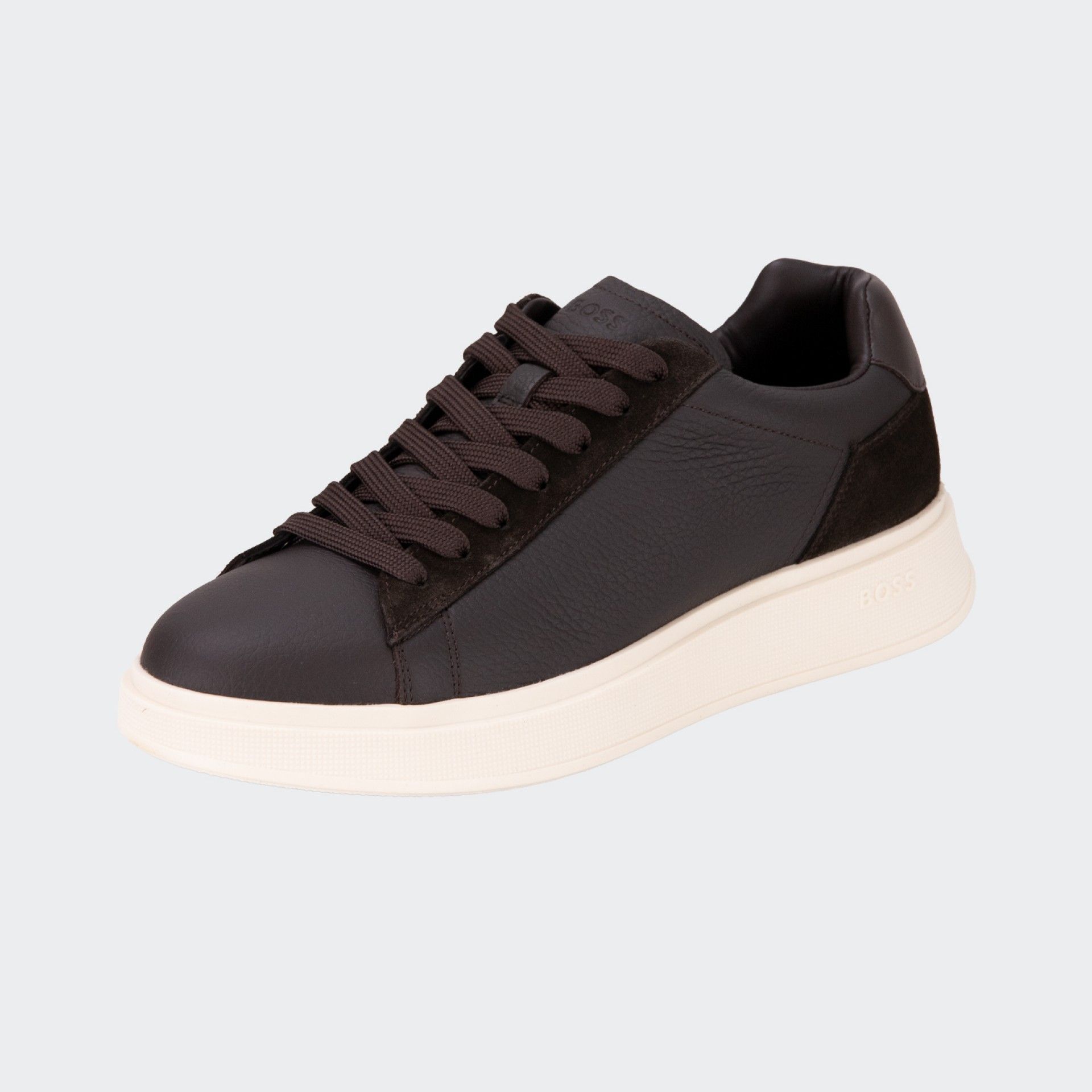 Zapatillas Boss de piel y ante