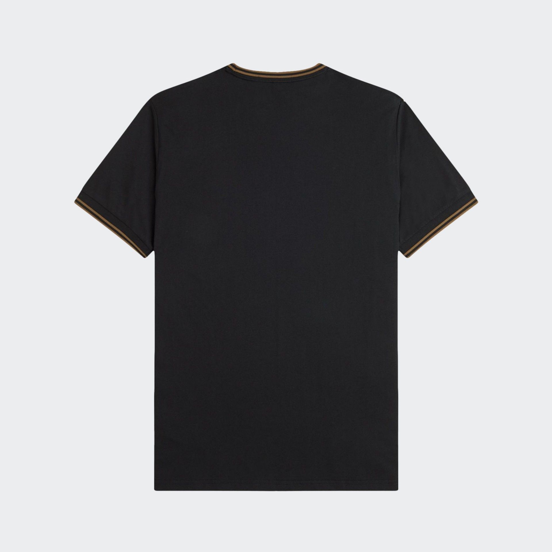 Fred Perry Twin Tipped T-Shirt in Black and Shaded Stone