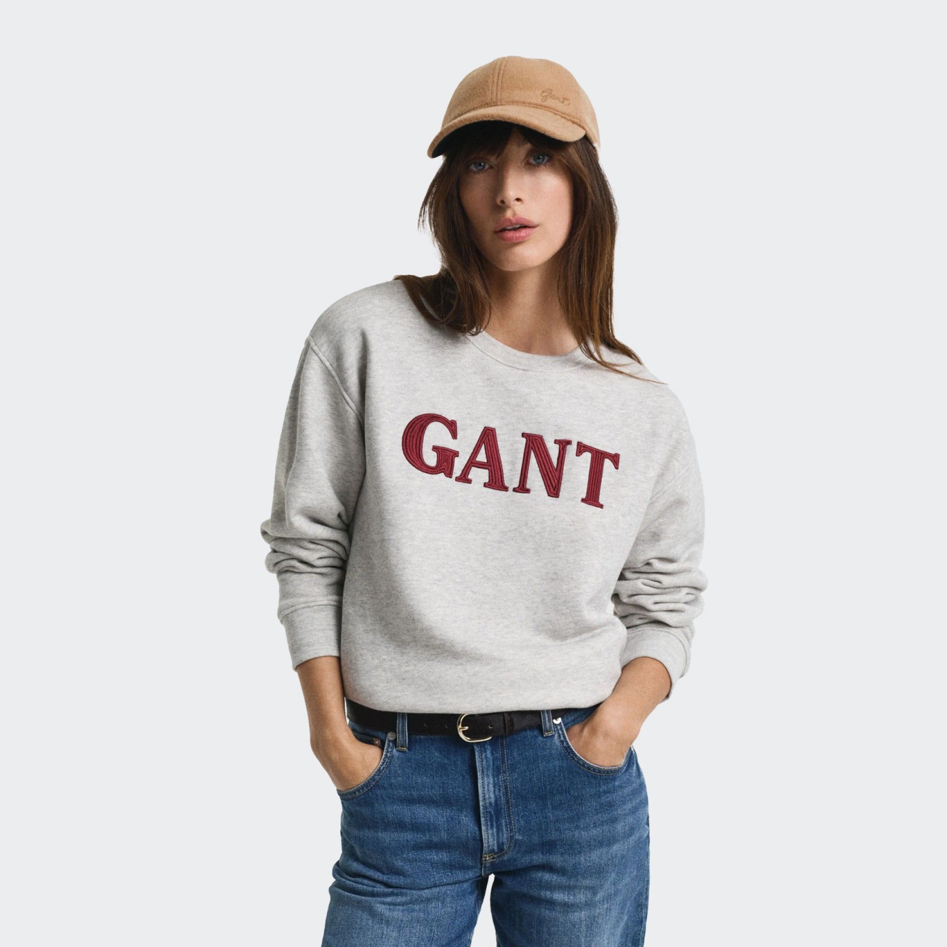 Sweatshirt com gola redonda Gant