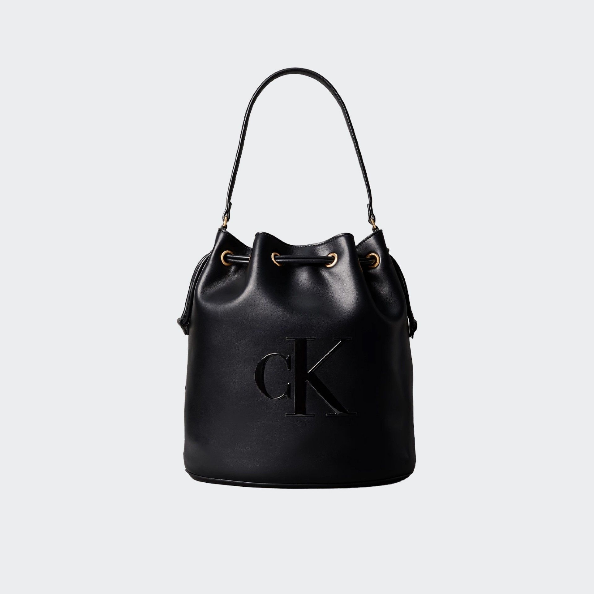 Calvin Klein Embossed Logo Bucket Bag