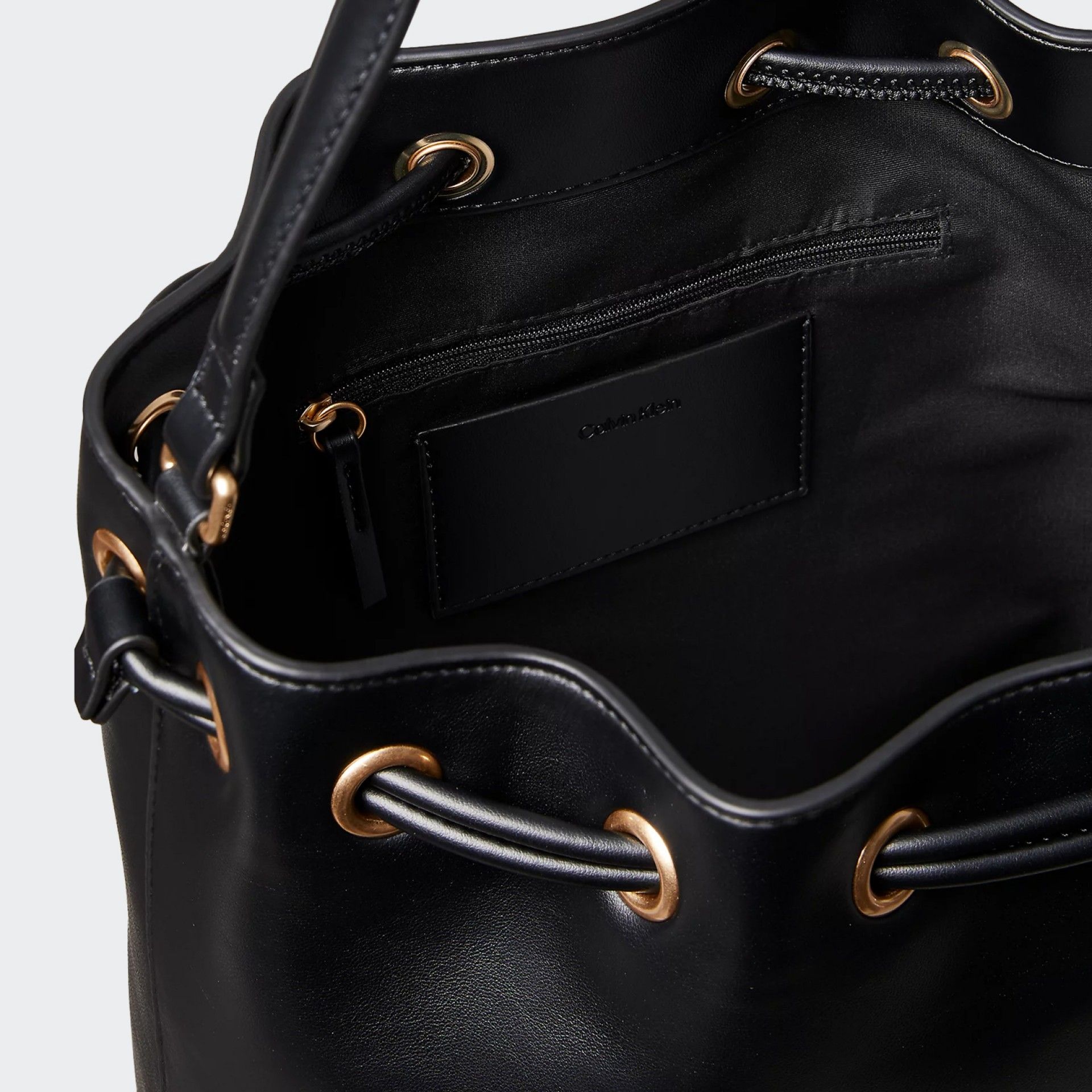 Calvin Klein Embossed Logo Bucket Bag