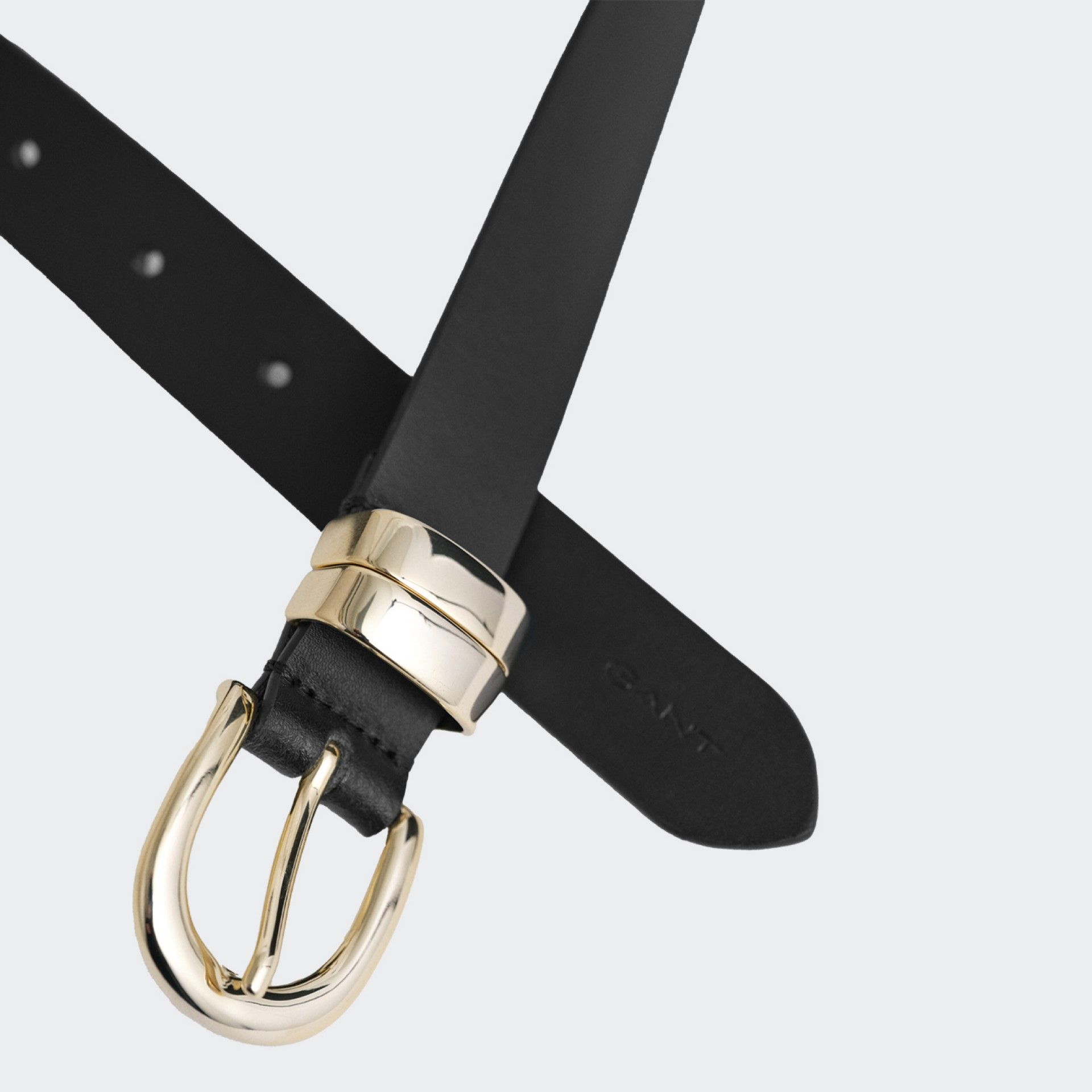 Ceinture à boucle ovale dorée Gant