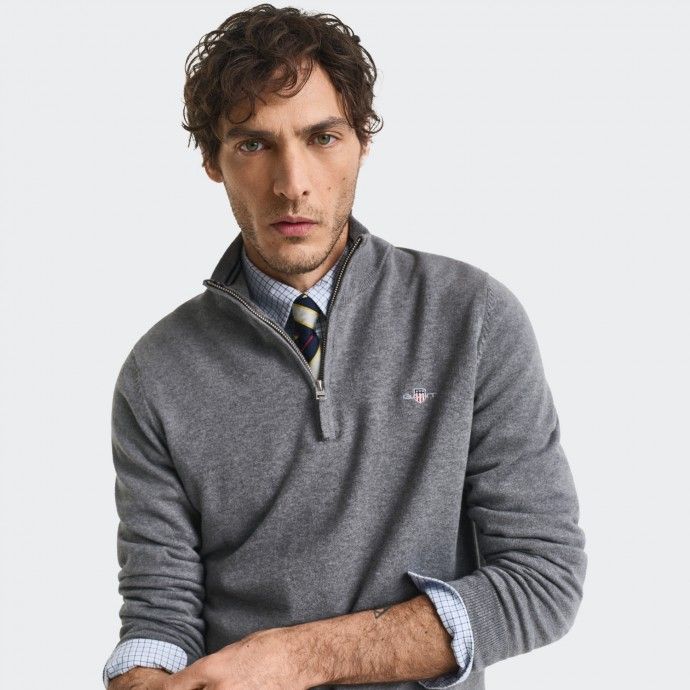 Pull en maille demi-zippé Gant