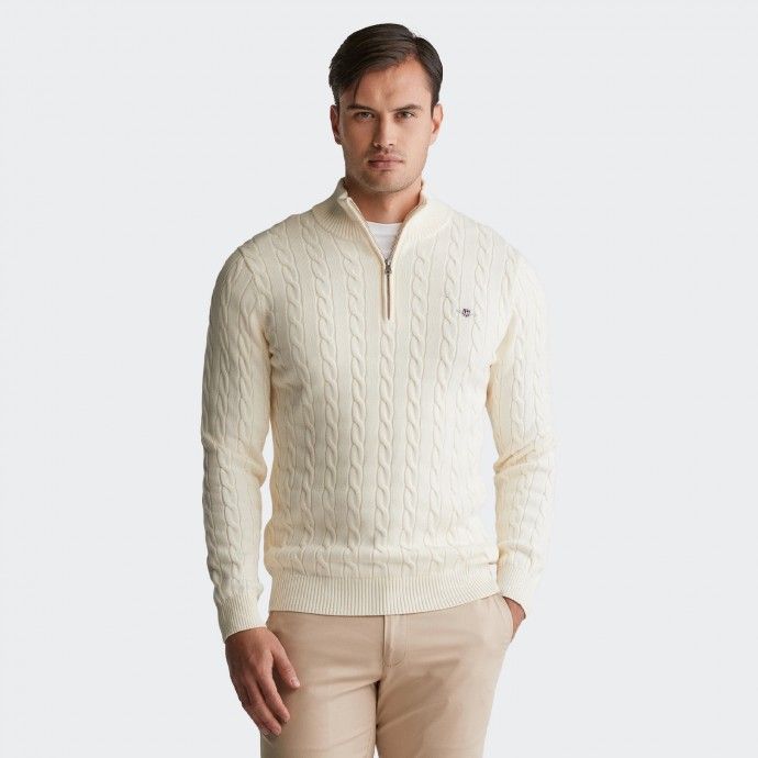 Pull en maille demi-zipp Gant
