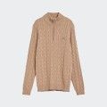 Pull en maille de coton  demi-fermeture clair Gant