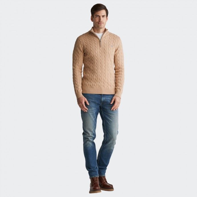 Gant Half-Zip Cotton Knit Sweater