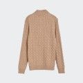 Pull en maille de coton  demi-fermeture clair Gant