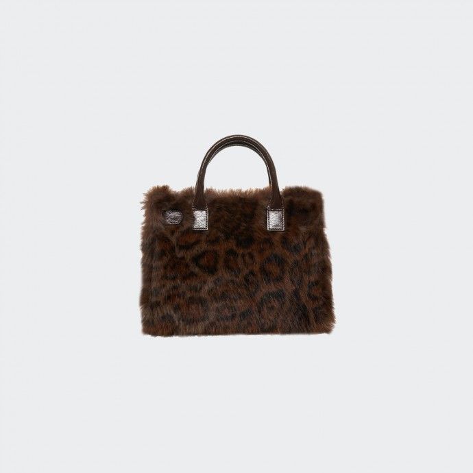 Mala de Mão Rue Madam Leopard Fur Mini