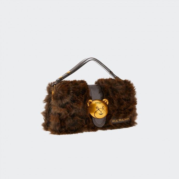Mala de Ombro Rue Madam Teddy Fur