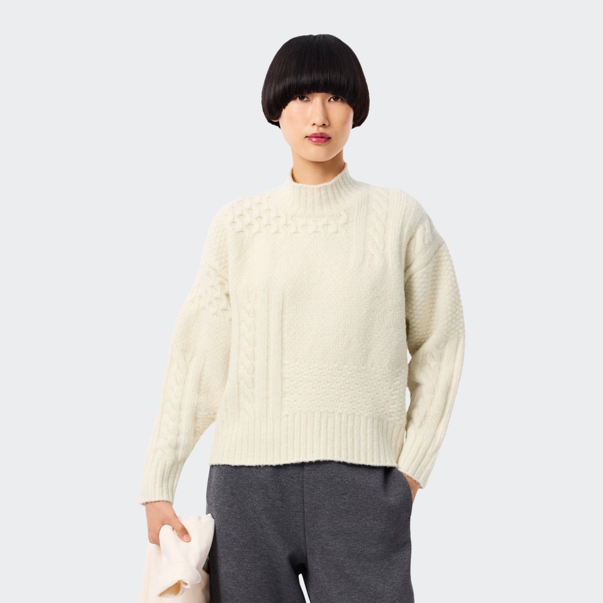 Lacoste Wool Turtleneck Knit Sweater