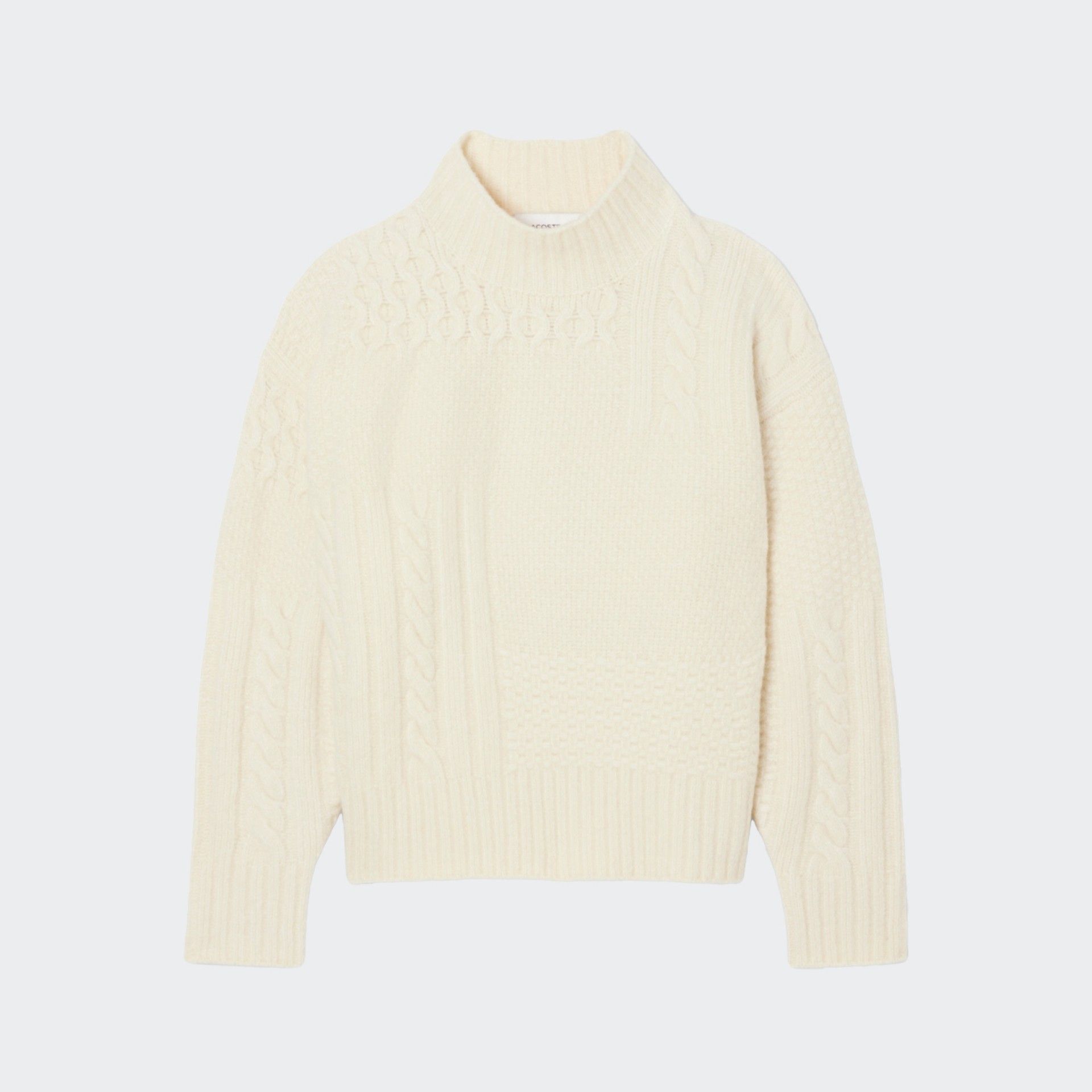 Pull col roulé en laine Lacoste