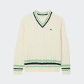Pull en laine Lacoste  col en V