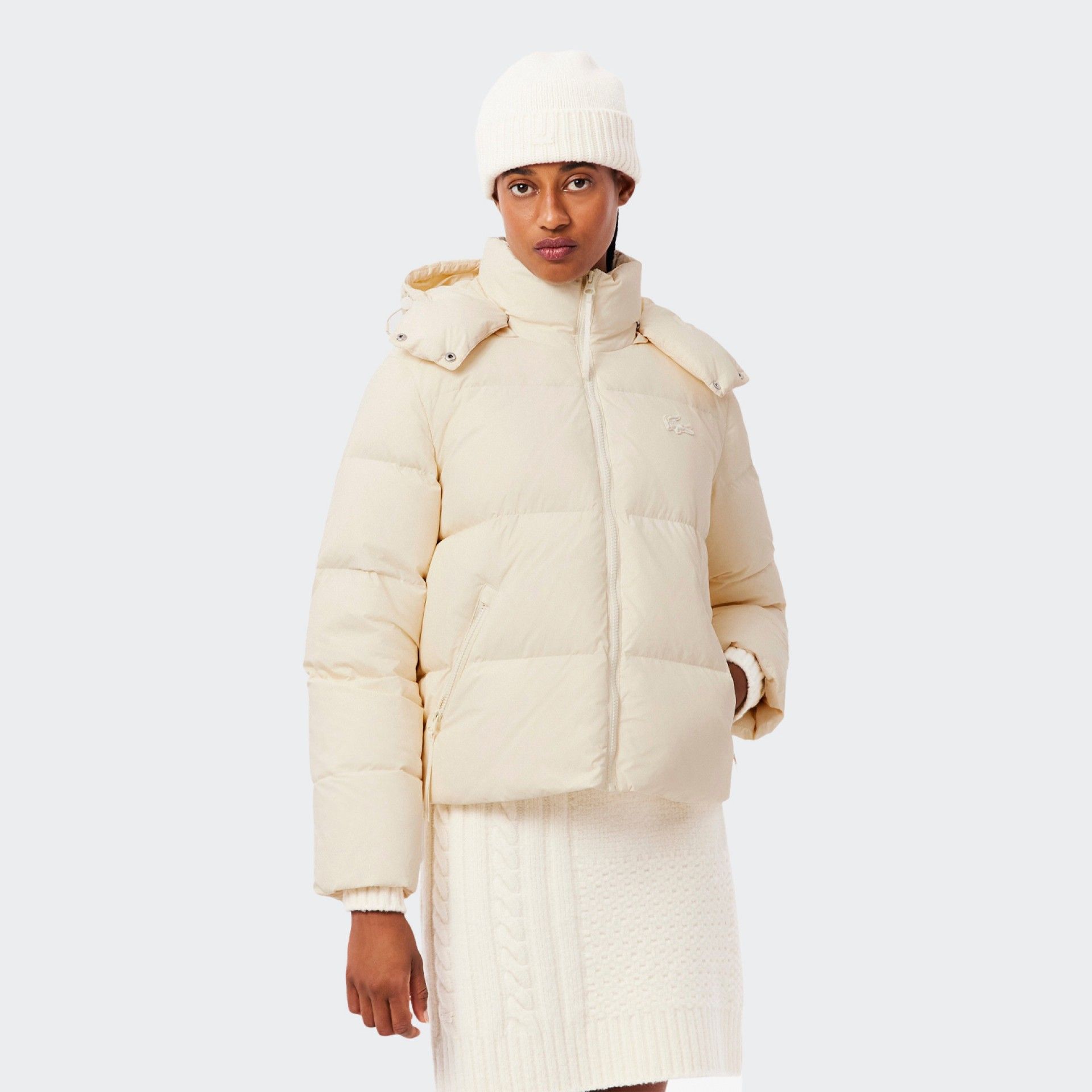 Veste à capuche matelassée coupe décontractée Lacoste