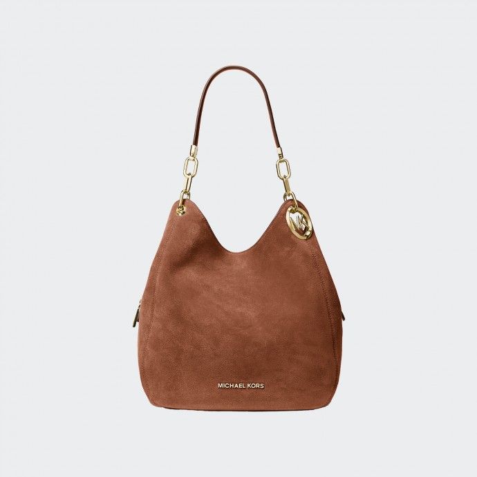 Bolso de hombro grande de ante Lillie de Michael Kors